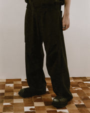 Panelled Knee Slacks ᛝ Black