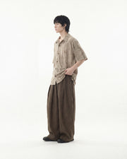 Curved Panel Pants ᛝ Brown