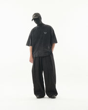 Curved Panel Pants ᛝ Black