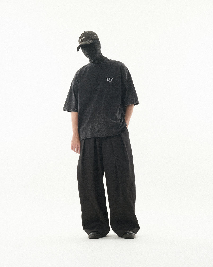 Curved Panel Pants ᛝ Black