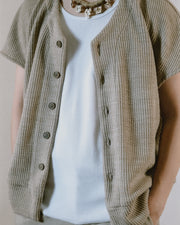 Box Knit Vest ᛝ Ash Grey