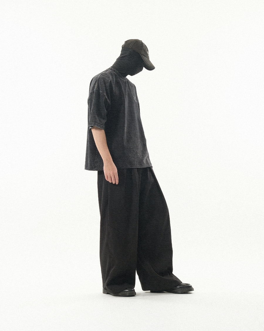 Curved Panel Pants ᛝ Black