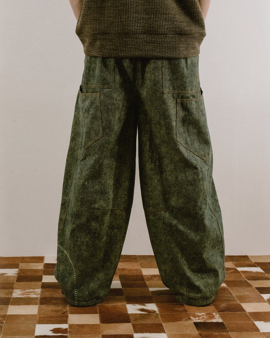 Wide Barrel Jeans ᛝ Indigo Green