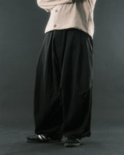 Pleat Volume Pants ᛝ Black