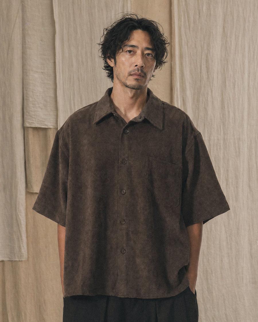 Boxy Trace Shirt ᛝ Brown