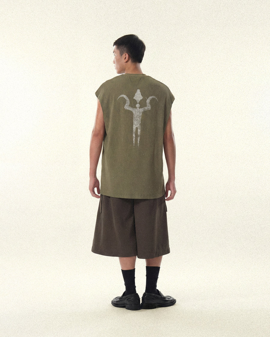 Pleat Fan Shorts ᛝ Clay Brown