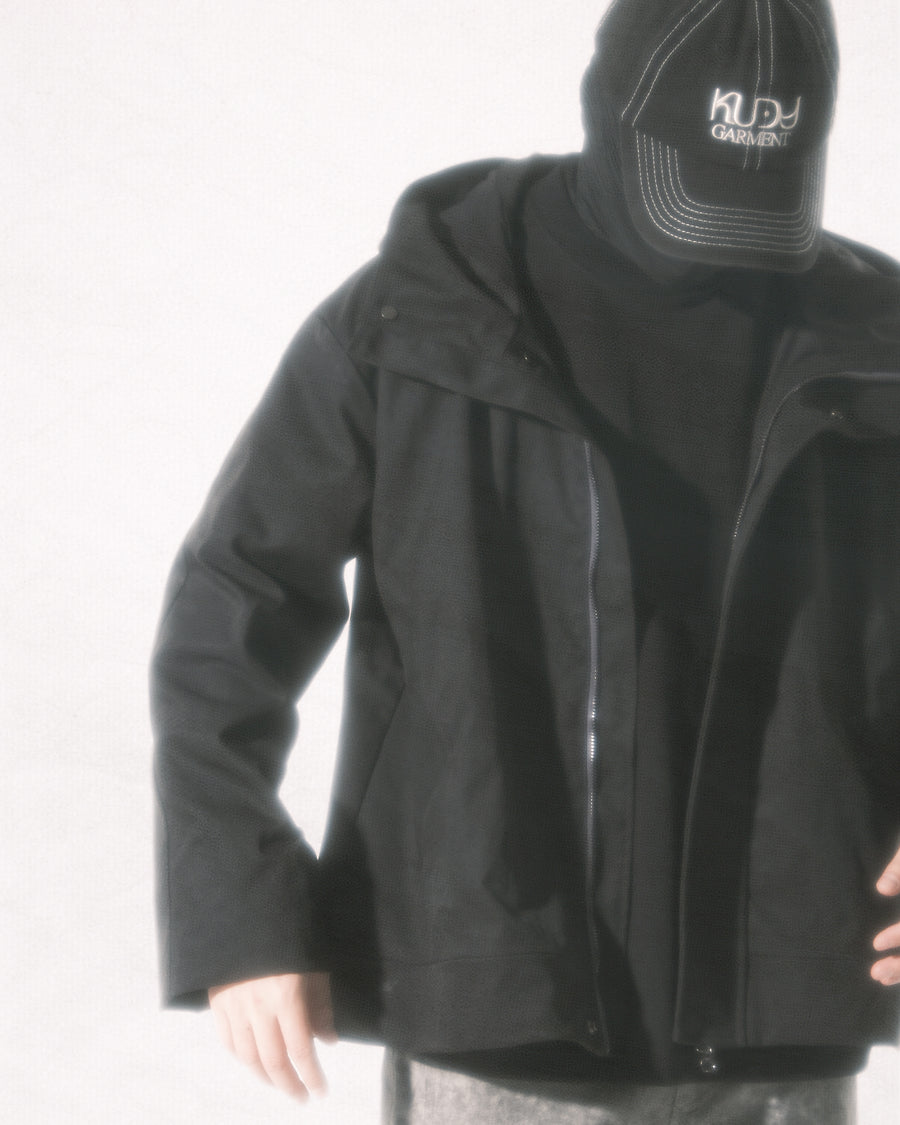 Structured Hood Jacket ᛝ Black