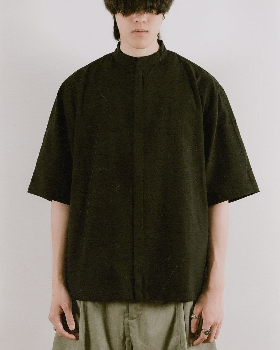 Stand Collar Shirt ᛝ Black