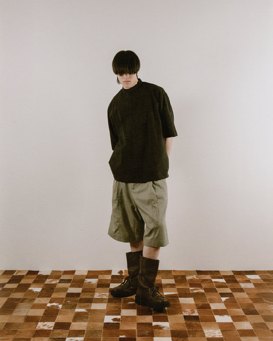 Stand Collar Shirt ᛝ Black