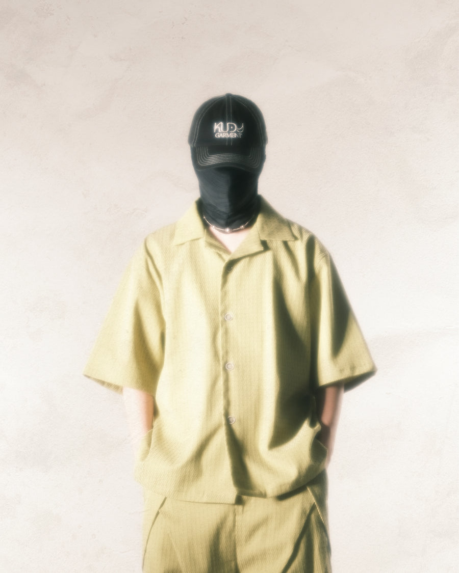 Stripe Cuban Shirt ᛝ Olive Green