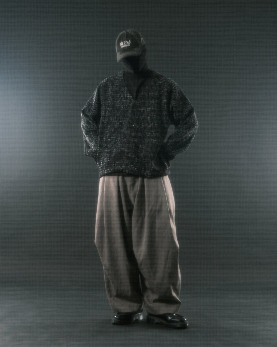 Stitch Knit Cardigan ᛝ Black