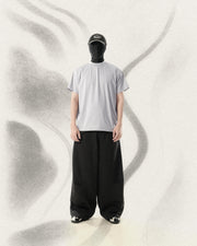 Pleat Curved Pants ᛝ Black