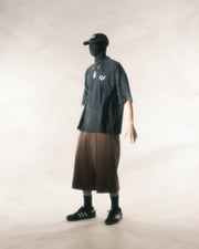 “K” Logo Washed T-shirt ᛝ Washed Black