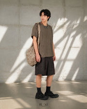 Contour Pleat Shorts ᛝ Black