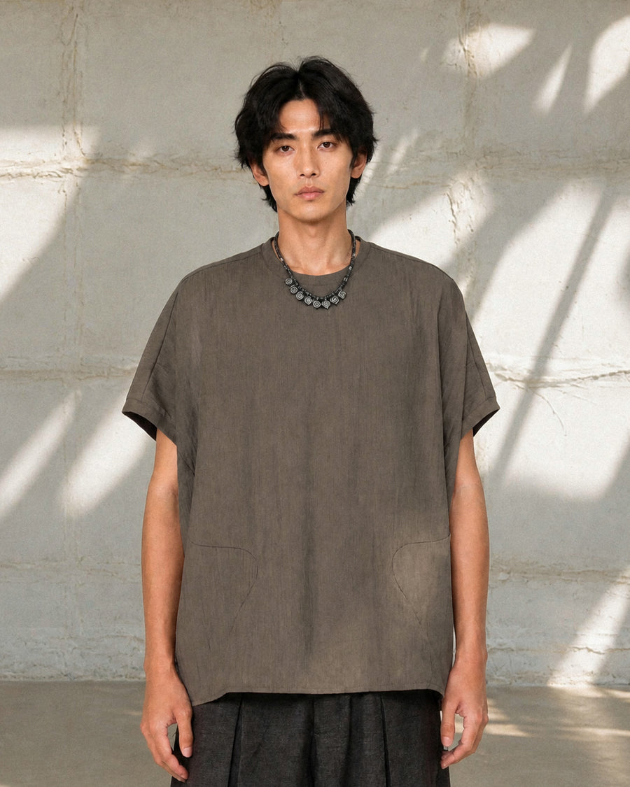 Flow Drape T-shirt ᛝ Brown