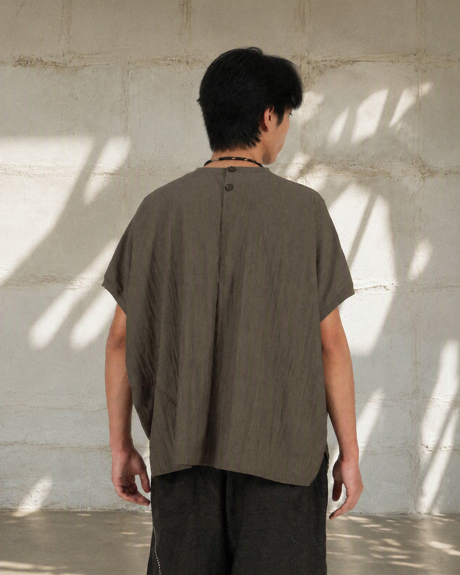 Flow Drape T-shirt ᛝ Brown