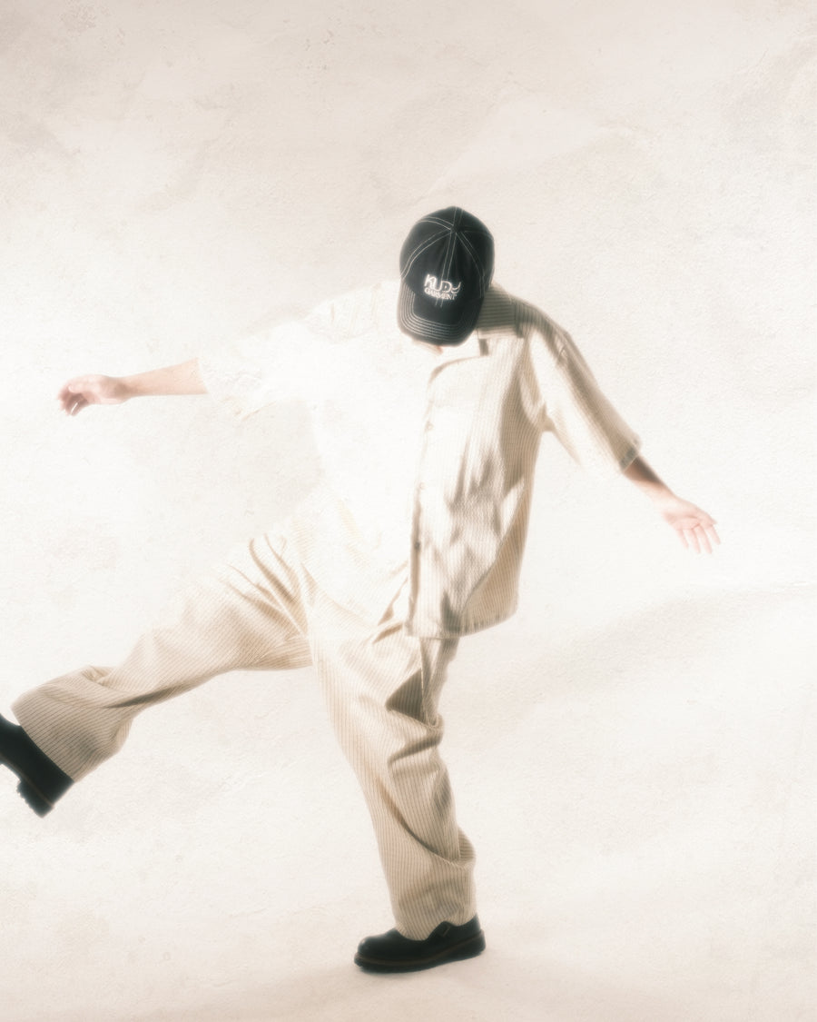 Stripe Layer Pants ᛝ Ivory Stripe