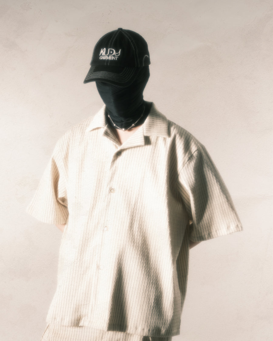 Stripe Cuban Shirt ᛝ Ivory Stripe