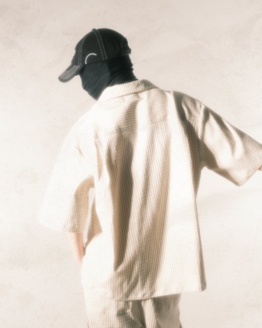 Stripe Cuban Shirt ᛝ Ivory Stripe
