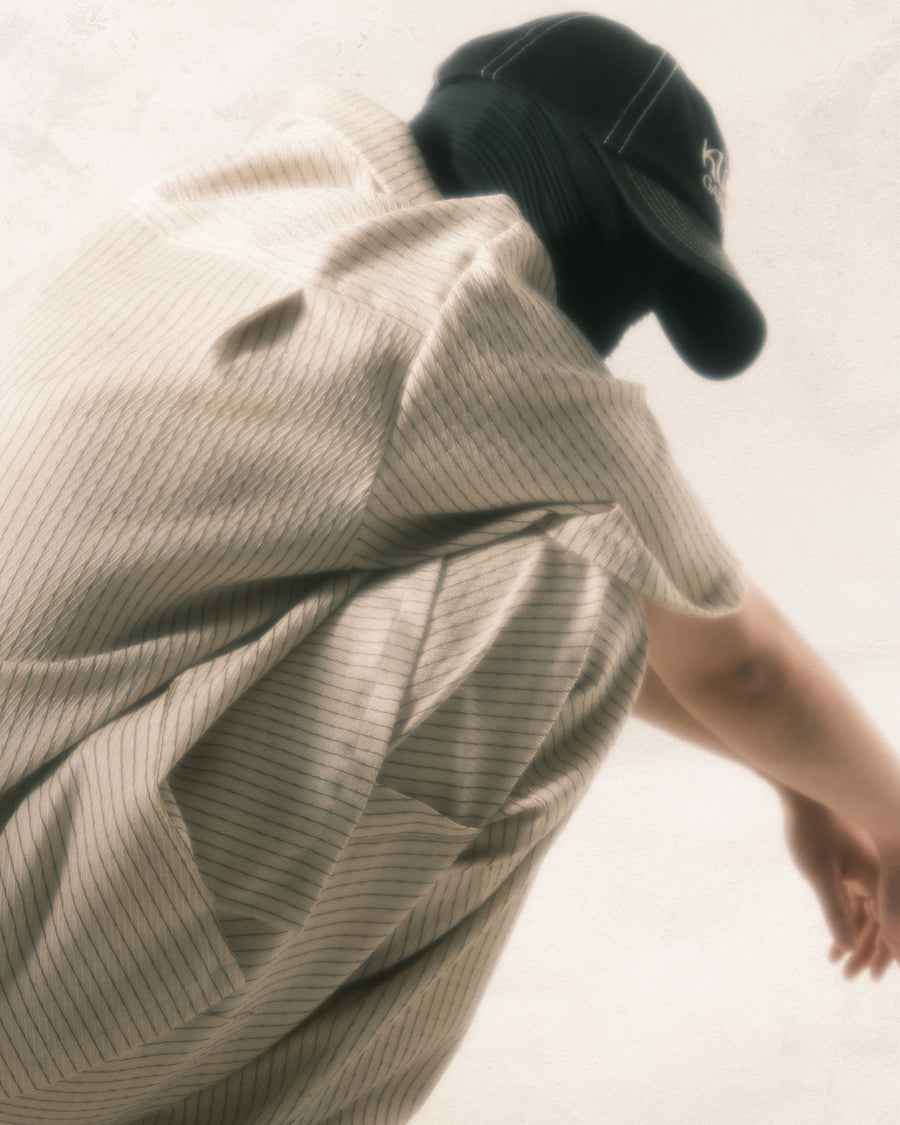 Stripe Cuban Shirt ᛝ Ivory Stripe