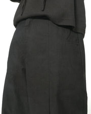 Panelled Pleat Pants ᛝ Black