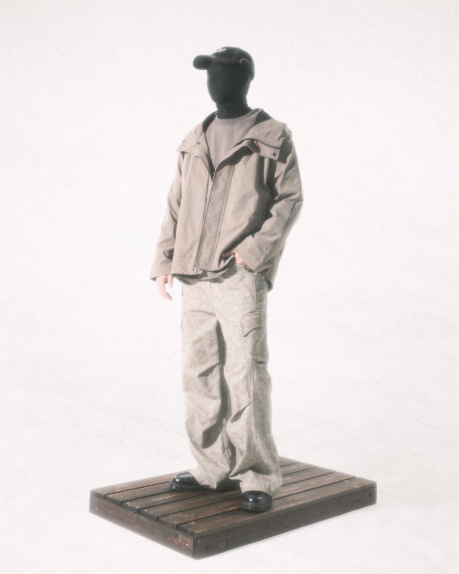 Structured Hood Jacket ᛝ Taupe