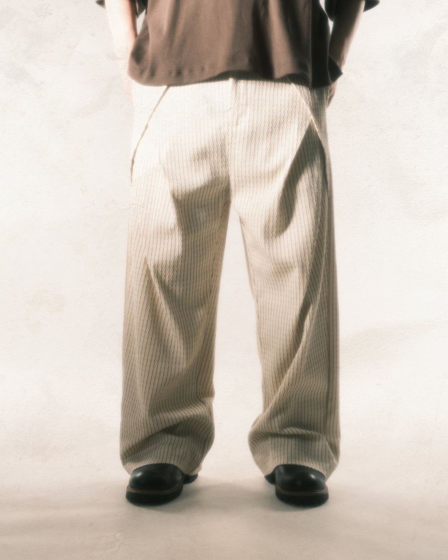 Stripe Layer Pants ᛝ Ivory Stripe