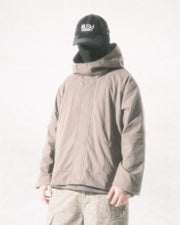 Structured Hood Jacket ᛝ Taupe