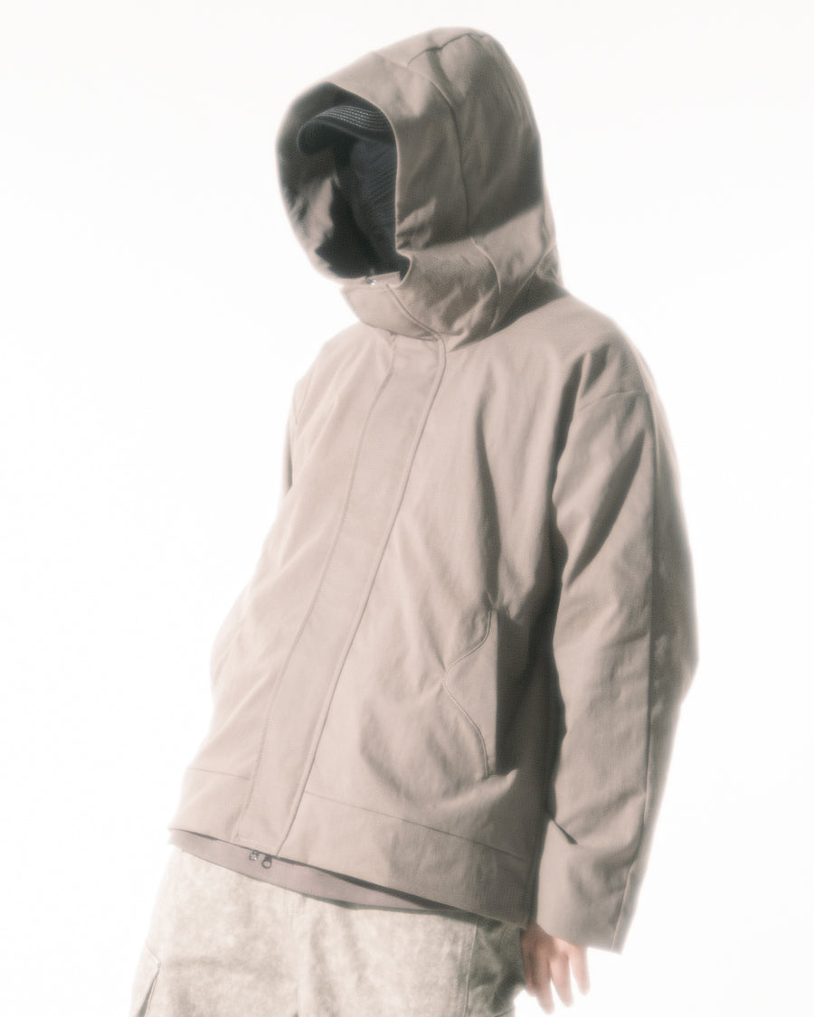Structured Hood Jacket ᛝ Taupe