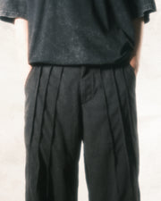 Flow Pleat Pants ᛝ Black
