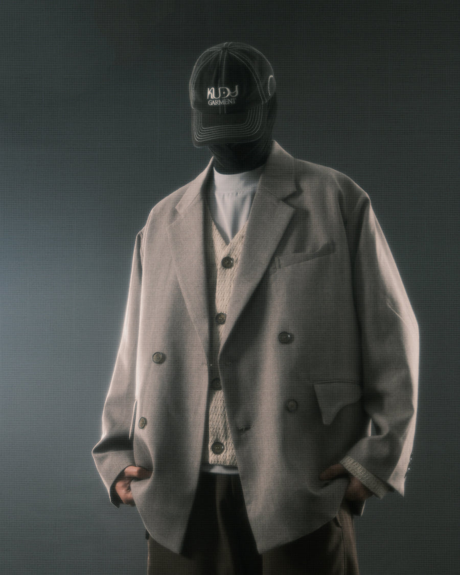 Arc Double-Breasted Blazer ᛝ Taupe