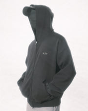 Kudu Logo Zip-up Hoodie ᛝ Black