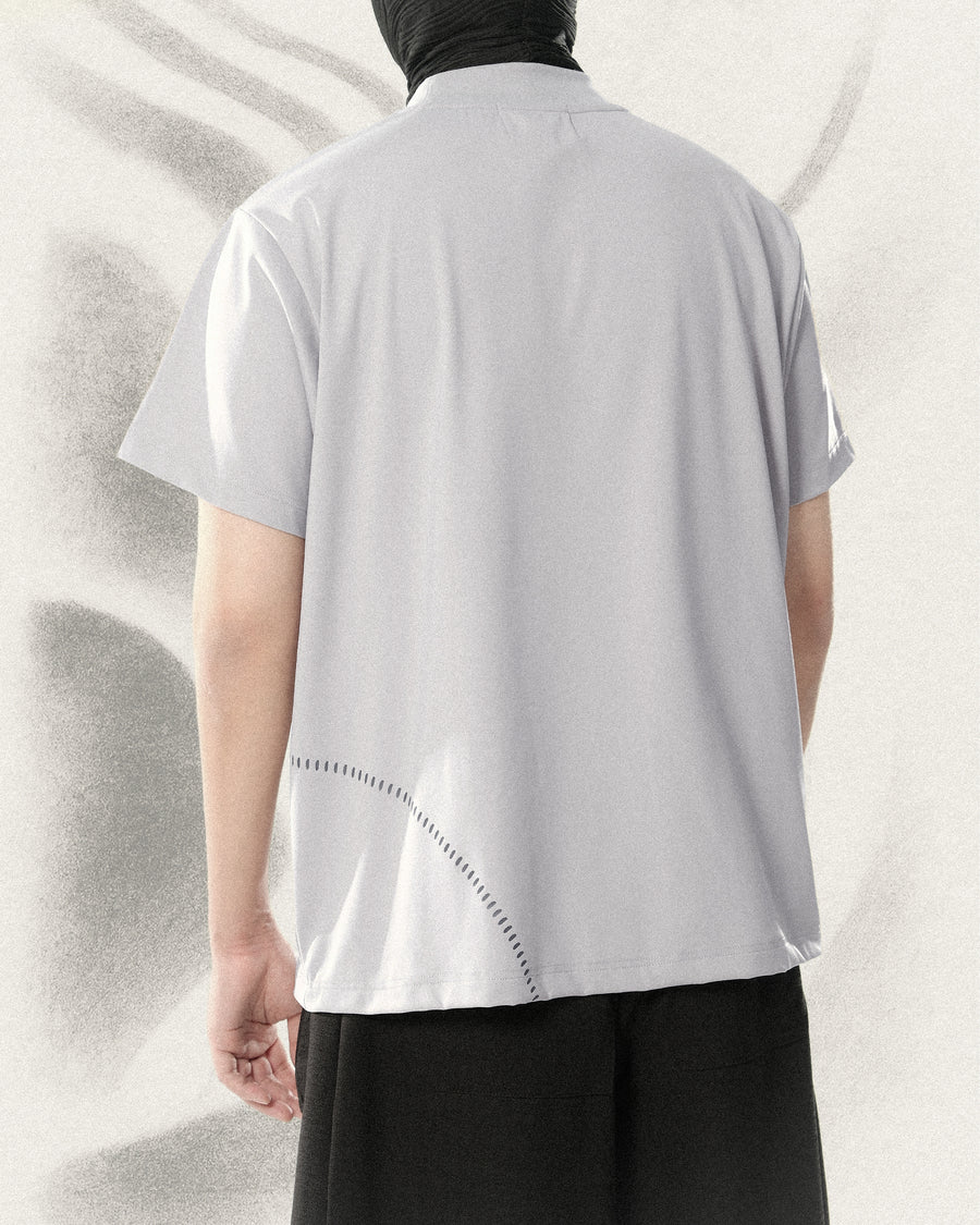 Spiral Line Tech T-shirt ᛝ Grey
