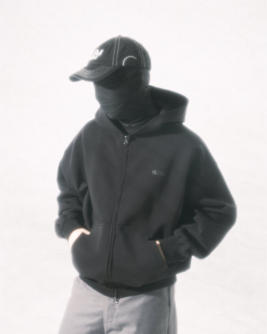 Kudu Logo Zip-up Hoodie ᛝ Black