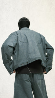 Arc Spine Denim Jacket ᛝ Washed Pine