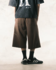 Arc Stitch Wide Shorts ᛝ Clay Brown