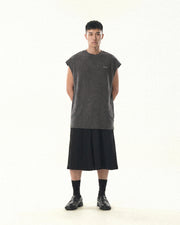 Pleat Fan Shorts ᛝ Black