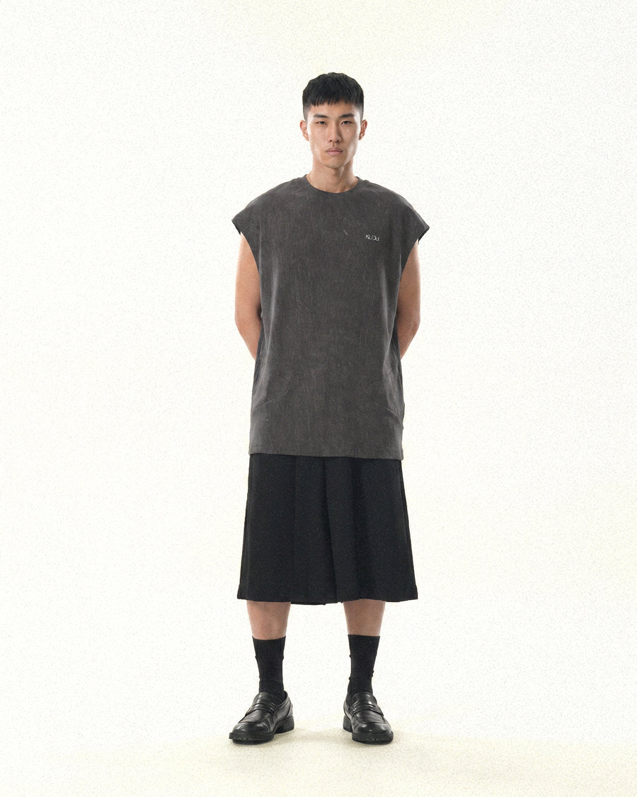 Totem Sleeveless T-shirt ᛝ Grey