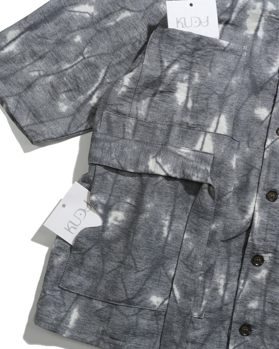 Layered Tie Shirt ᛝ Grey