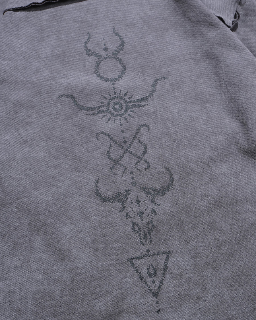 Totem Reverse Long Tee ᛝ Grey
