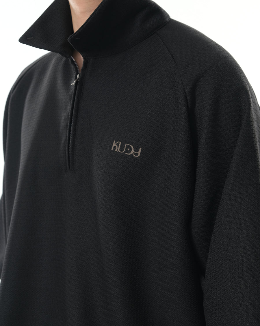 Contour Zip Polo ᛝ Black