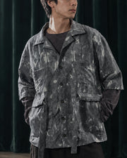 Layered Tie Shirt ᛝ Grey