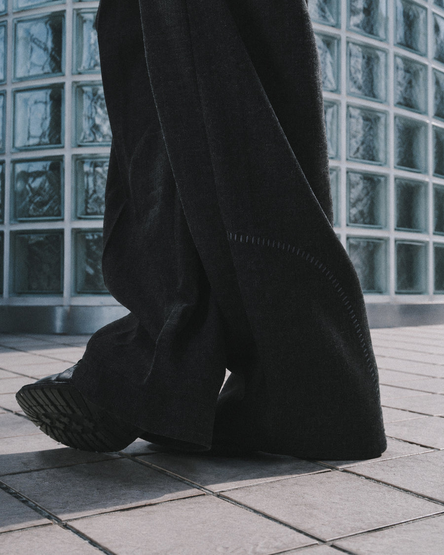 Contour Line Pants ᛝ Black
