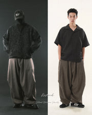 Pleat Volume Pants ᛝ Taupe