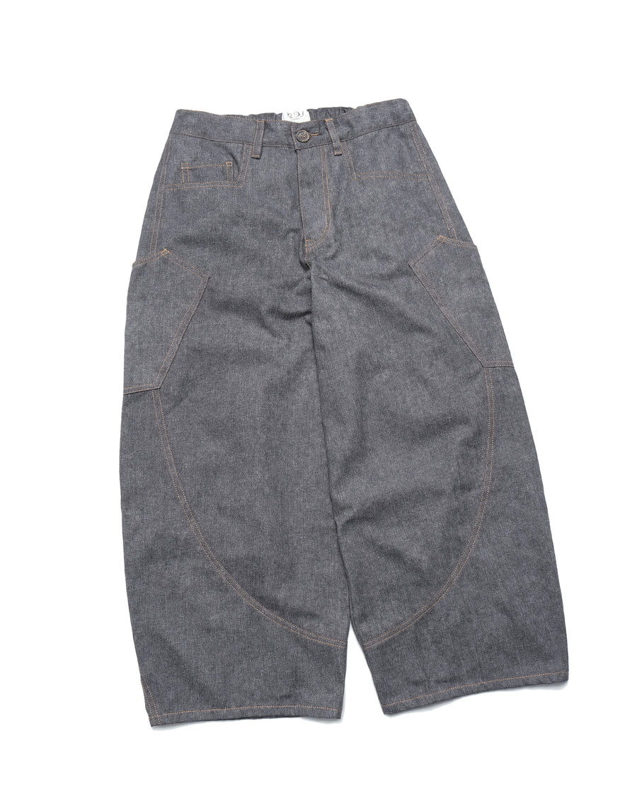 Wide Barrel Jeans ᛝ Washed Grey