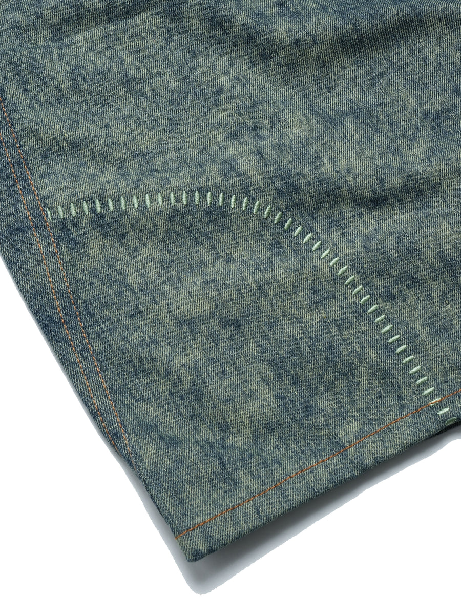 Wide Barrel Jeans ᛝ Indigo Green