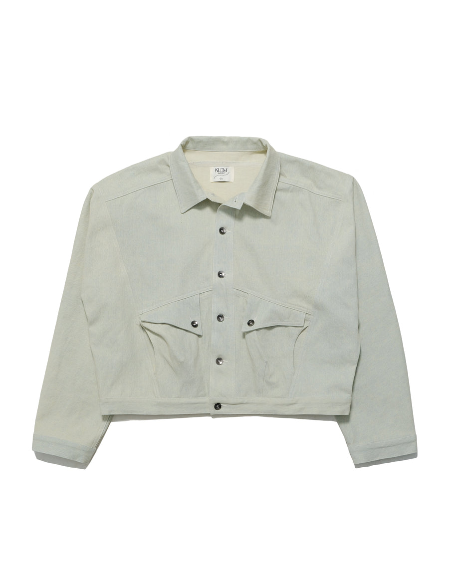 Arc Spine Denim Jacket ᛝ Washed Oat