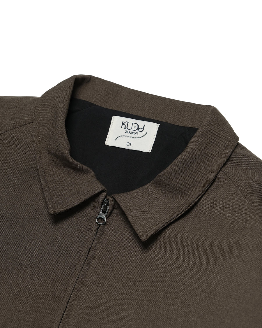 Arc Panel Blouson Jacket ᛝ Fog Brown