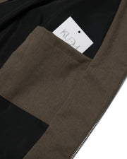 Arc Panel Blouson Jacket ᛝ Fog Brown