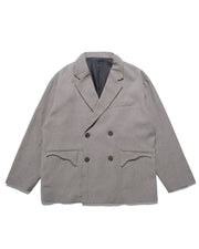 Arc Double-Breasted Blazer ᛝ Taupe